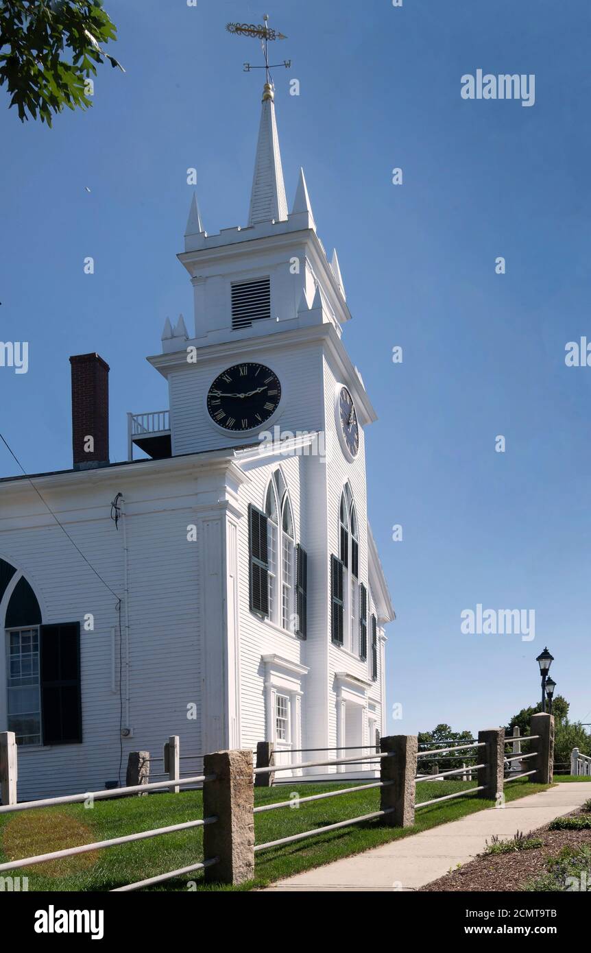 Die Congregational Church of South Dennis, Massachusetts, USA. - 1817 'Die Seekapitänen Kirche' Stockfoto