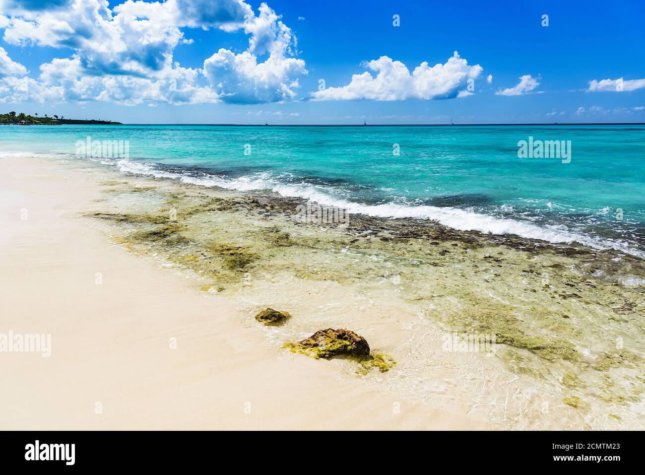 Wunderschöne Meereslandschaft der karibik Stockfoto