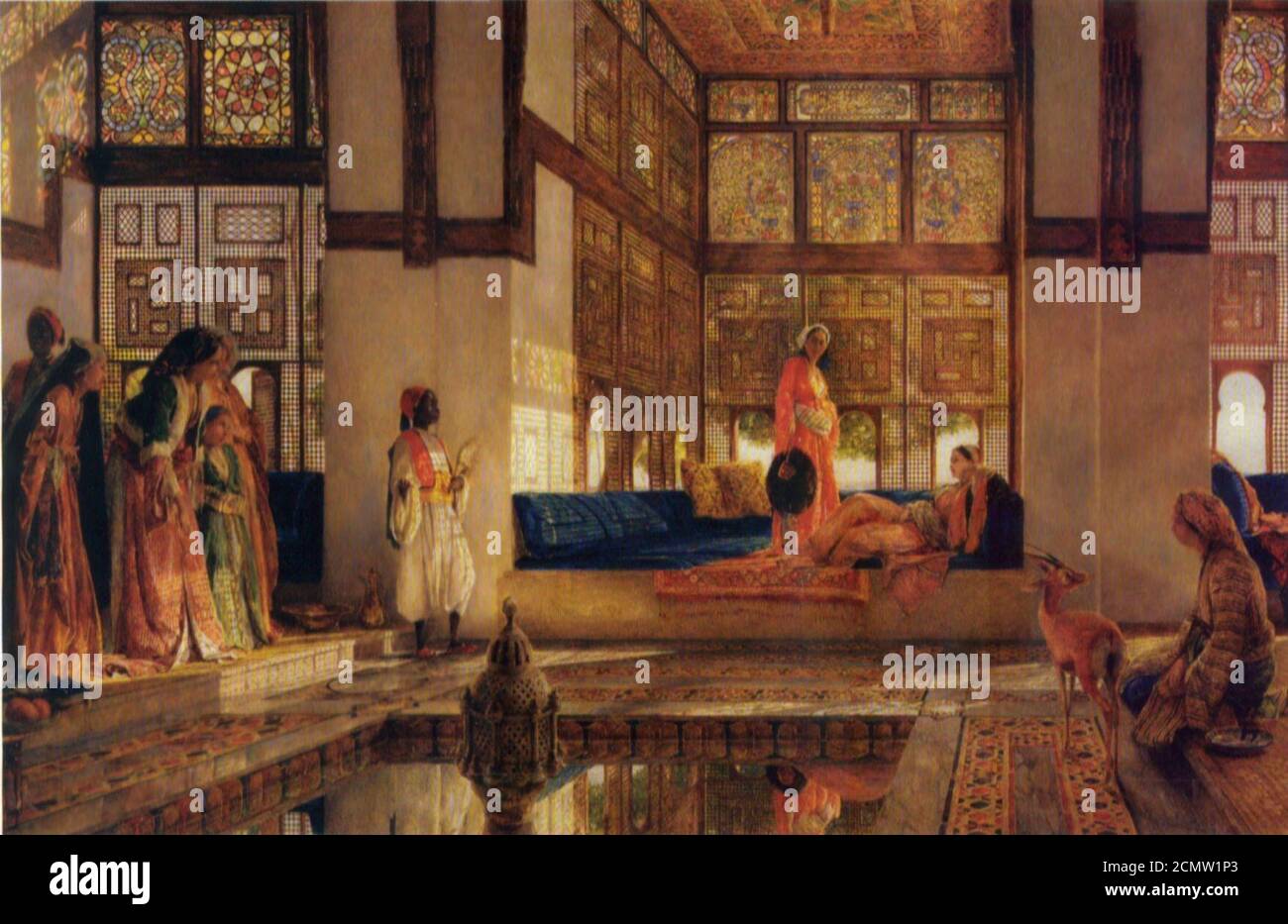 John frederick lewis-Rezeption1873. Stockfoto