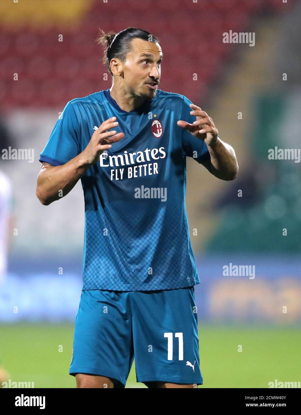 AC Mailands Zlatan Ibrahimovic während der UEFA Europa League, zweites Qualifying Round Spiel im Tallaght Stadium, Tallaght. Stockfoto