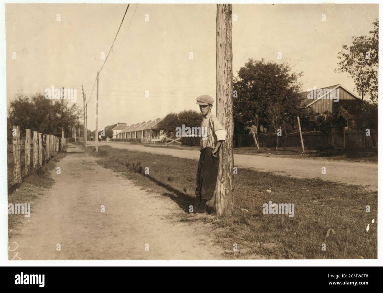 John Huggins. Sagte, er sei vierzehn Jahre alt und habe acht Monate lang in den Cotton Mills des Guadalupe-Tals gedofft. Rechtsverletzung. Bekommt jetzt einen Dollar pro Tag. Bevor er hierher kam, er Stockfoto