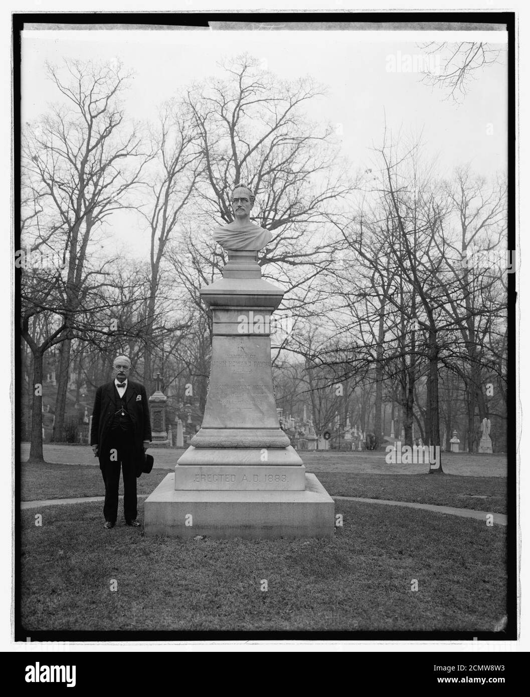 John Howard Payne Statue, (Oak Hill Cemetery, Washington, D.C.) Stockfoto