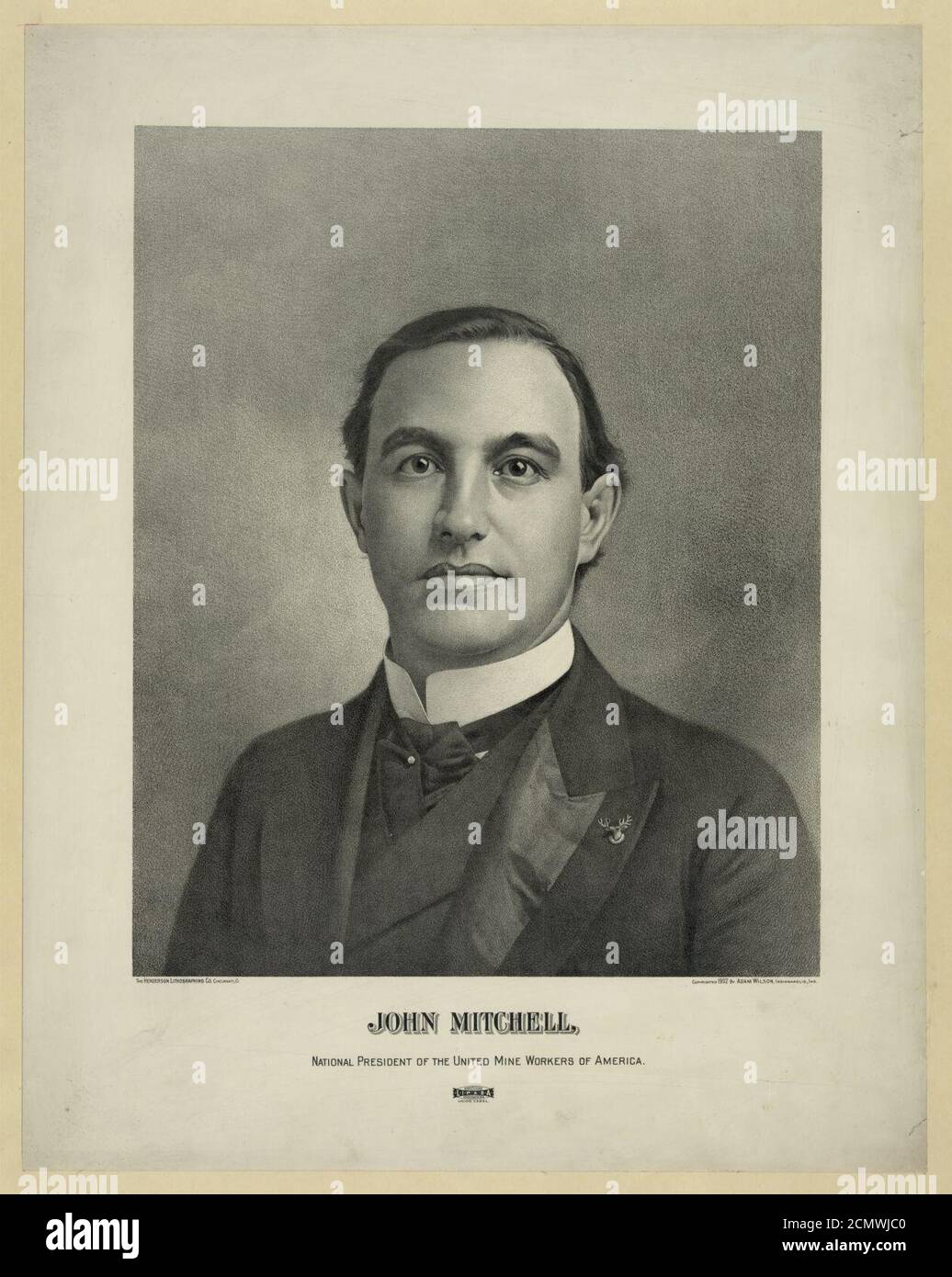 John Mitchell, nationaler Präsident der United Mine Workers of America - The Henderson Lithographising Co., Cincinnati, O. Stockfoto