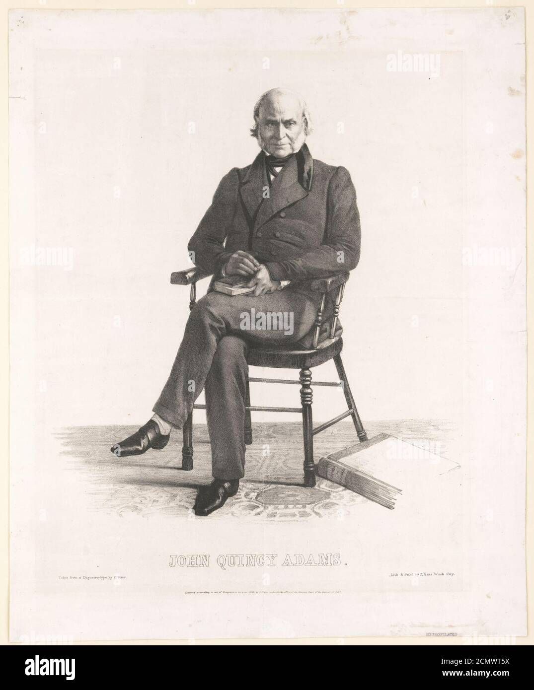 John Quincy Adams - entnommen aus einem Daguerreotyp von P. Haas ; lith. Und Publ. Von P. Haas Wash. City. Stockfoto