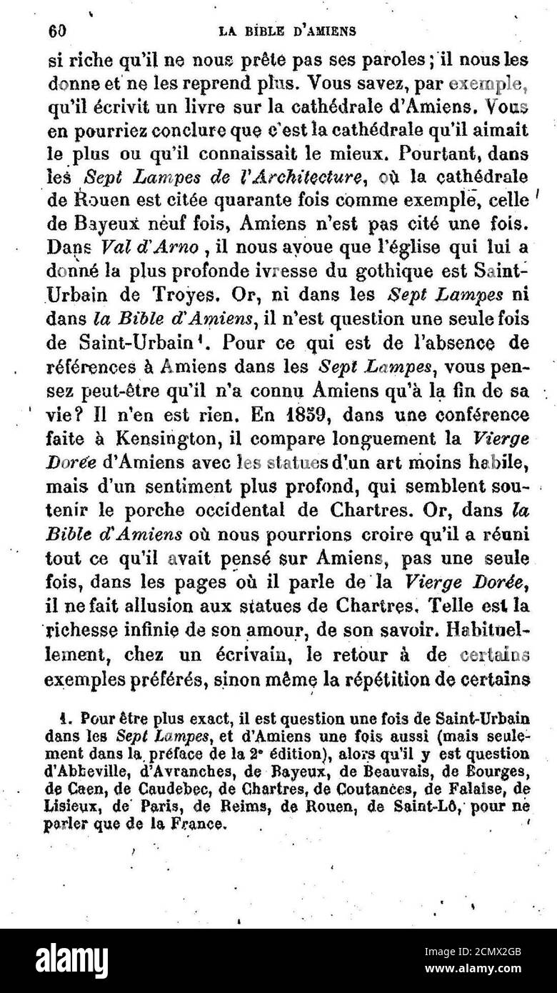 John Ruskin - La Bible d'Amiens - 060. Stockfoto