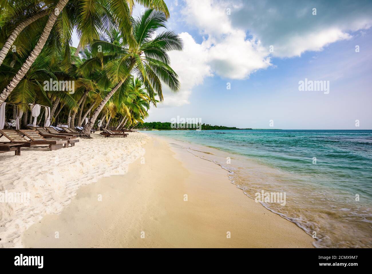Getönte fantastische Landschaft karibische Küste Stockfoto