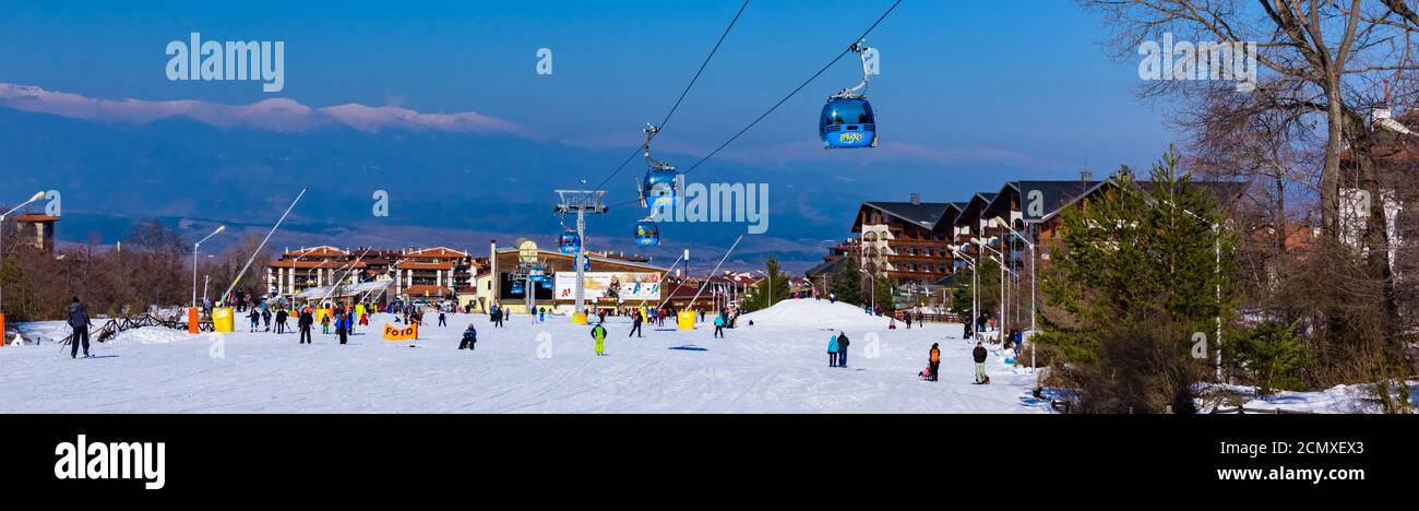 Bansko Ski Slope Stockfoto