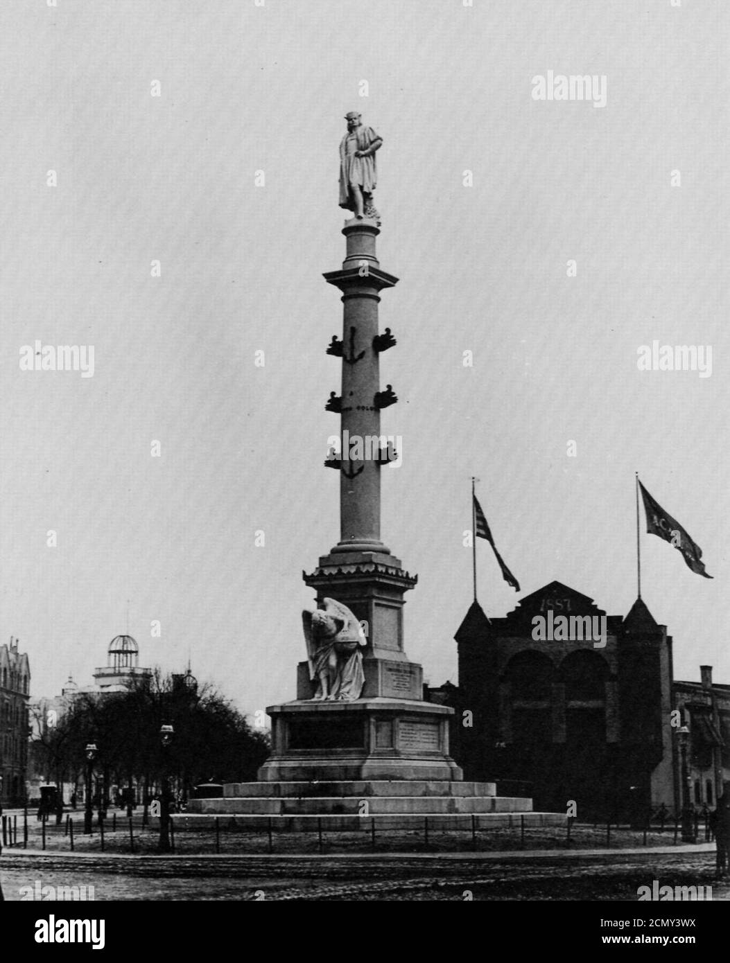 Johnston, John S. - Columbus Denkmal Stockfoto