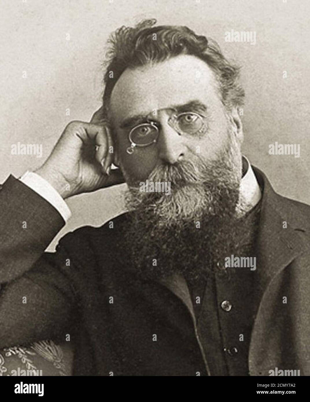 Jonas Basanavicius (1851-1927) abgeschnitten. Stockfoto