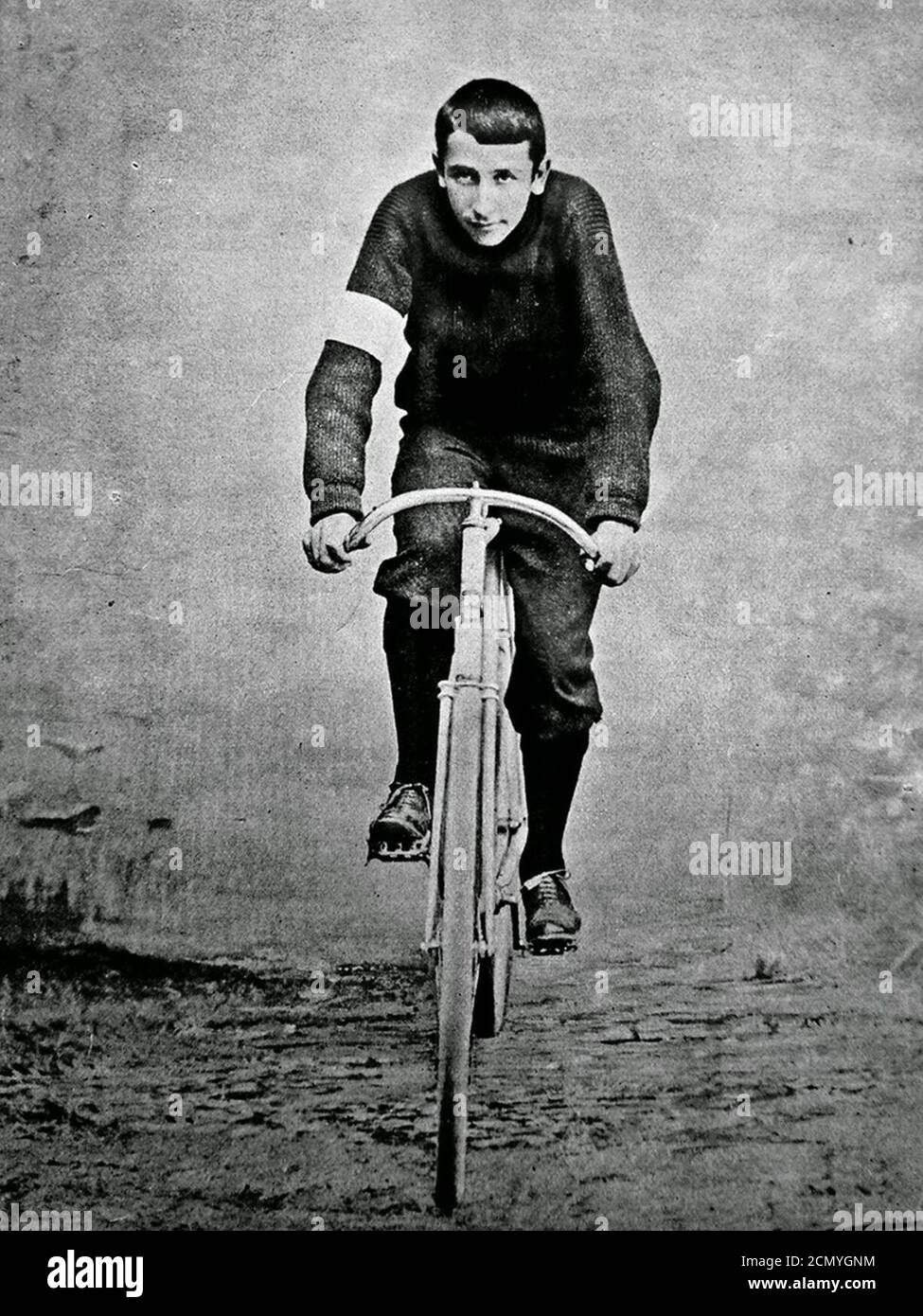 Jorge Ubico ciclista. Stockfoto