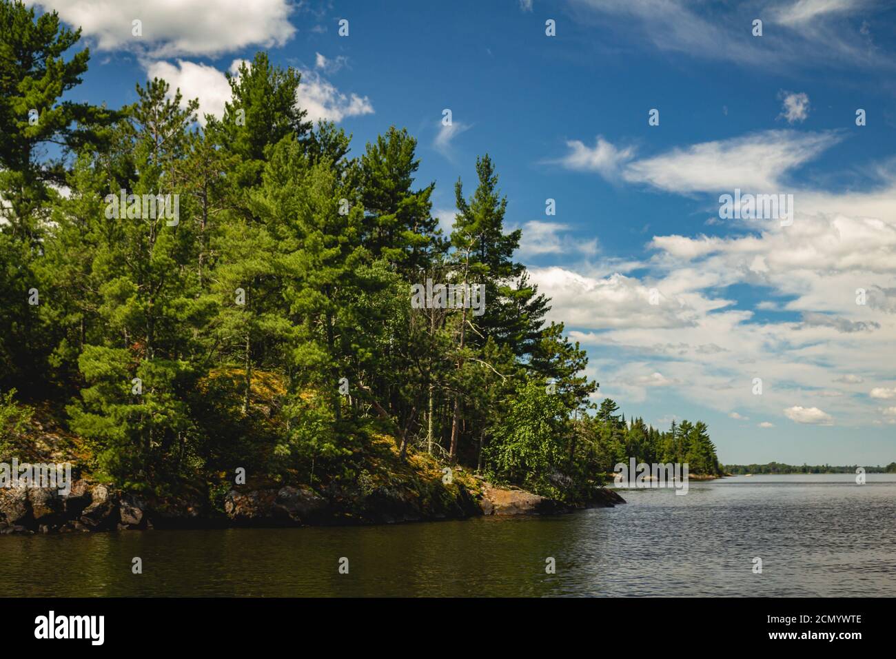 Die Ufer des Lake Kabetogama im Voyageurs National Park, Minnesota Stockfoto