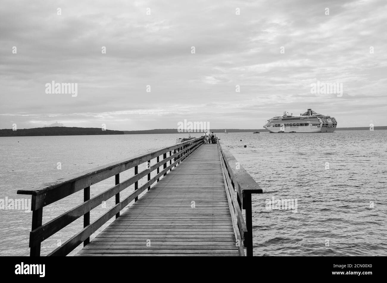 Sonnenprinzessin vor der Insel Lifou verankert Stockfoto