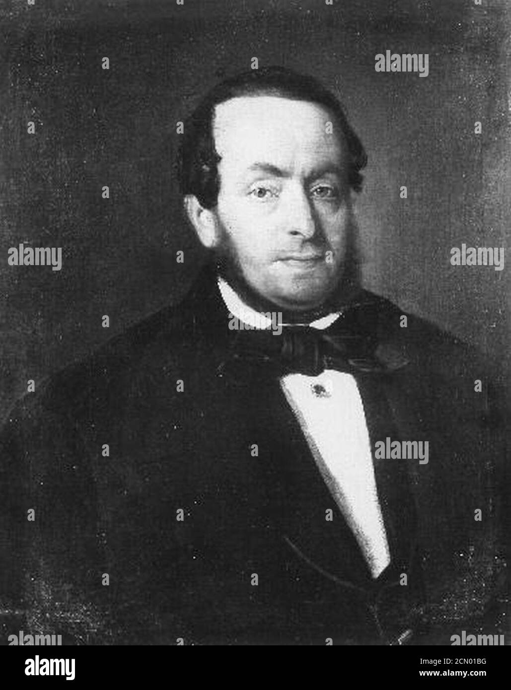 Josef Manes 1820-1871 - Podobizna pana Pan Stuckl. Stockfoto