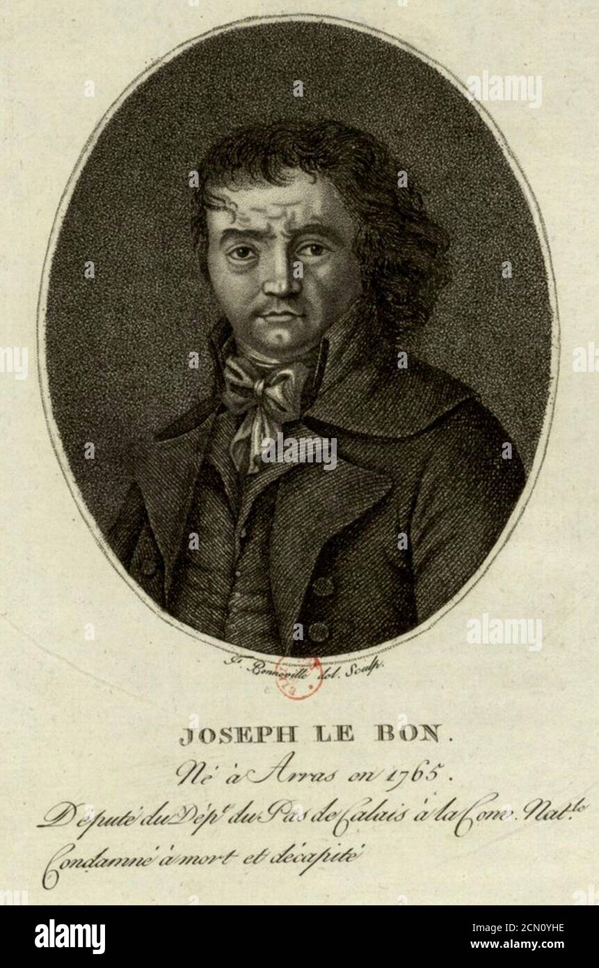 Joseph Le Bon - estampe. Stockfoto
