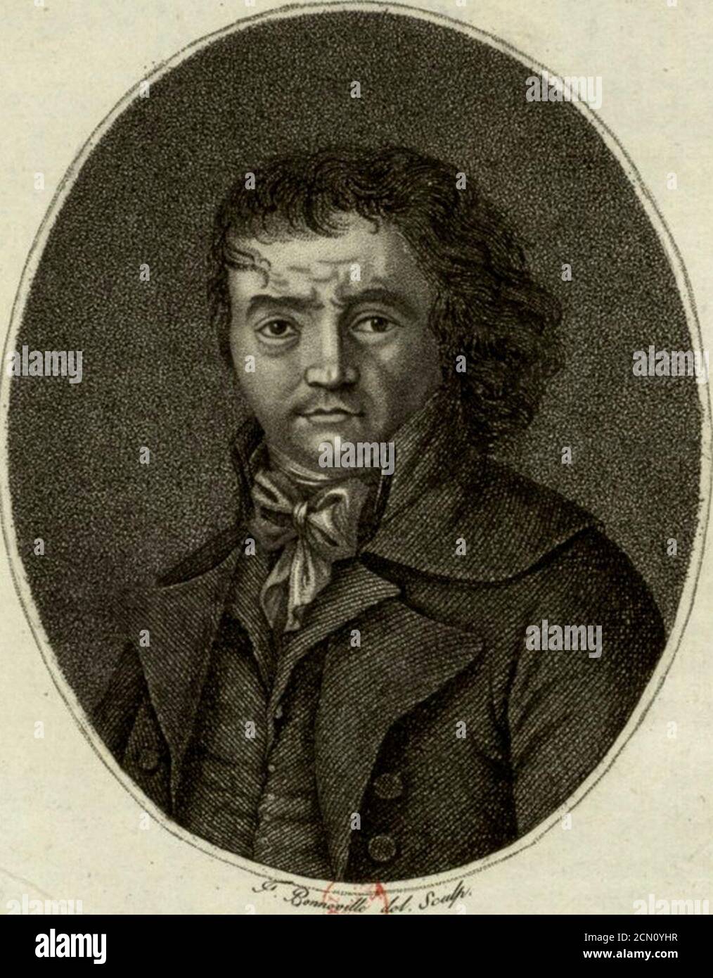 Joseph Le Bon - estampe (beschnitten). Stockfoto