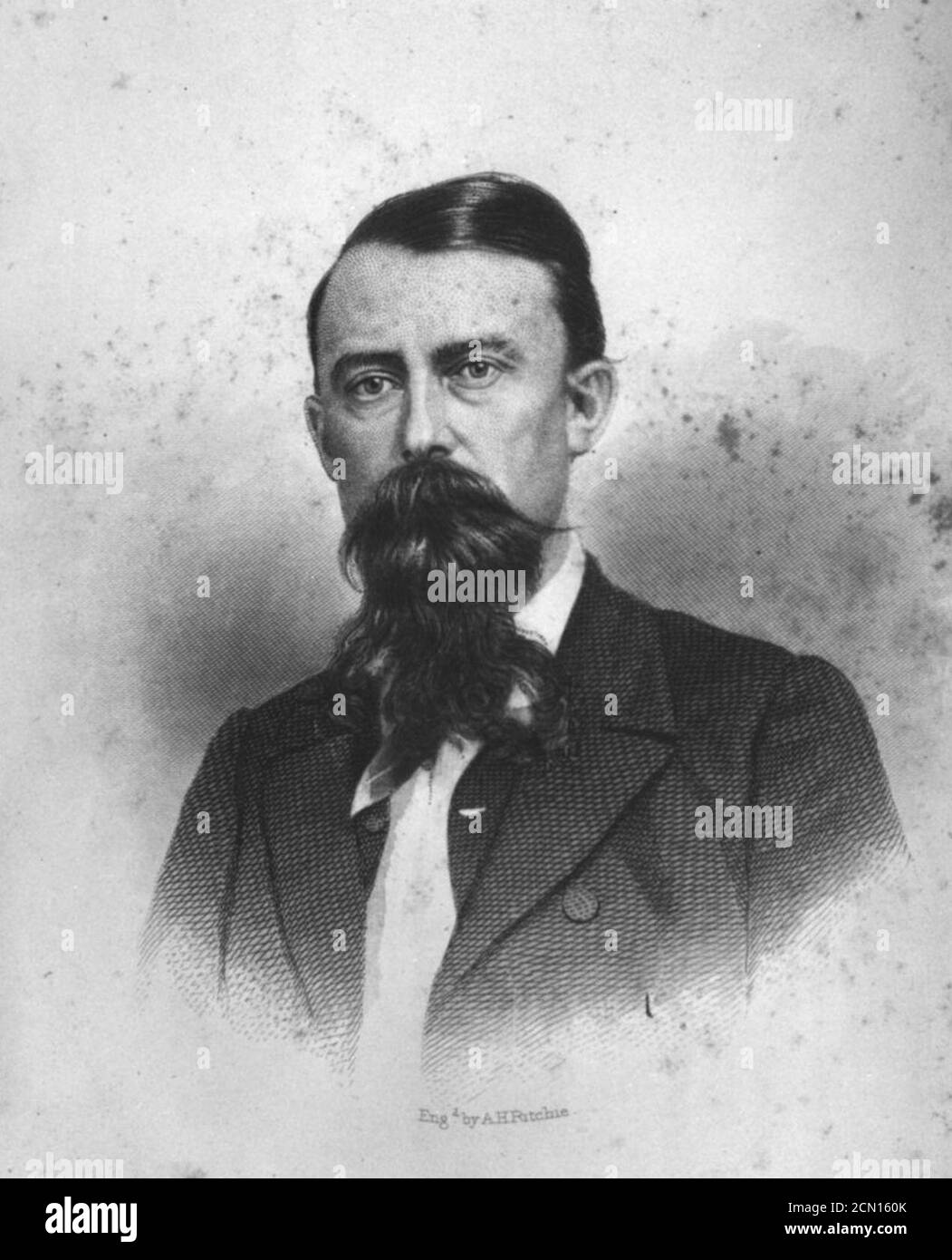 Joseph Orville Shelby gestochen von Alexander Hay Ritchie. Stockfoto