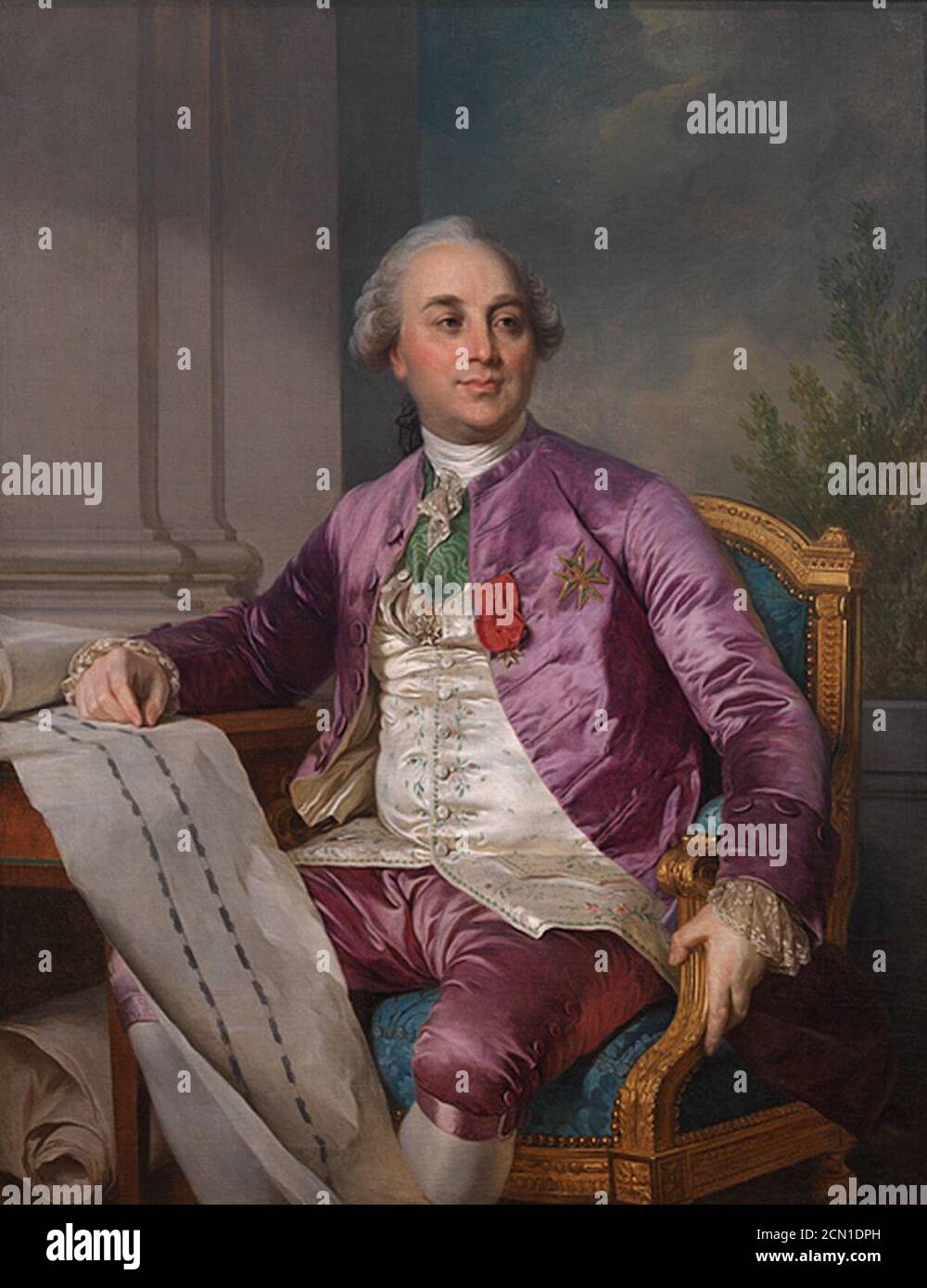 Joseph-Siffred Duplessis - Porträt von Charles-Claude Flahaut de la Billarderie comte d’Angiviller (1730-1809) Stockfoto