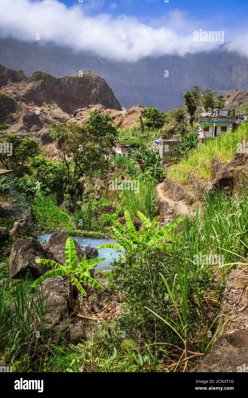 Paul Valley Landschaft auf der Insel Santo Antao, Kap Verde Stockfoto