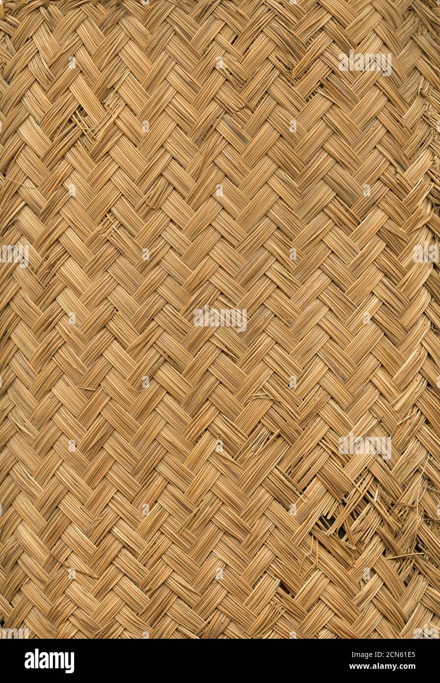 Gewebte Bambus Matte Textur Hintergrund Stockfoto