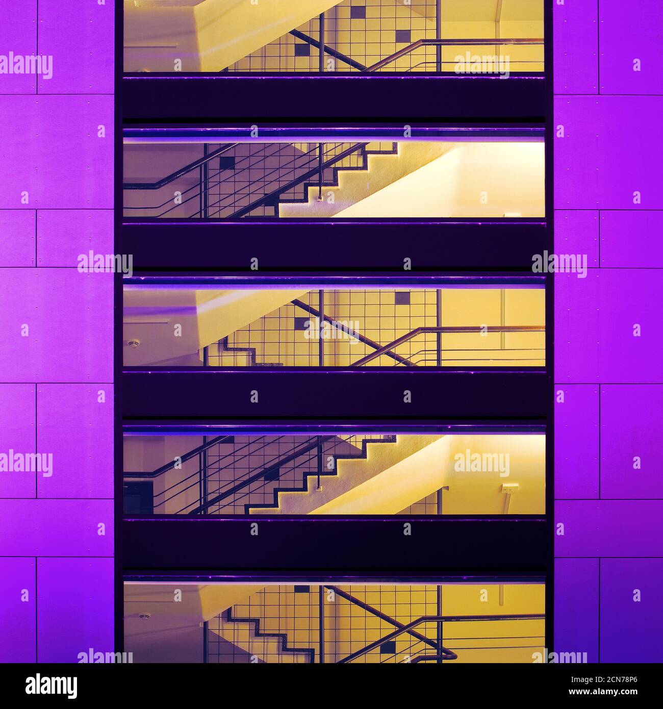 Treppe des Hausabends, Dortmund, Ruhrgebiet, Nordrhein-Westfalen, Deutschland, Europa Stockfoto