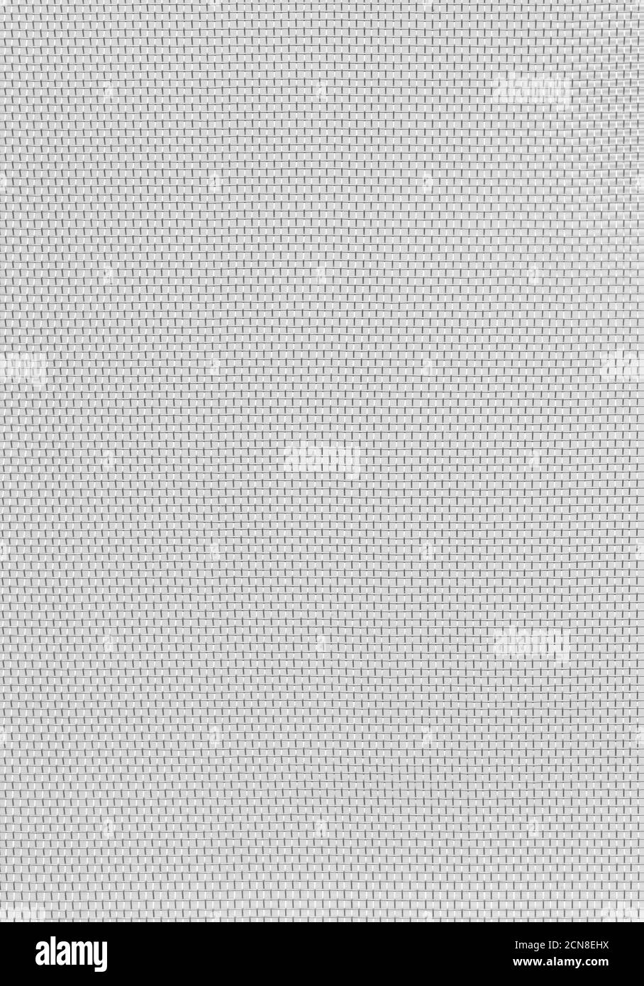 Metallgitterstruktur auf weißem Hintergrund Stockfoto