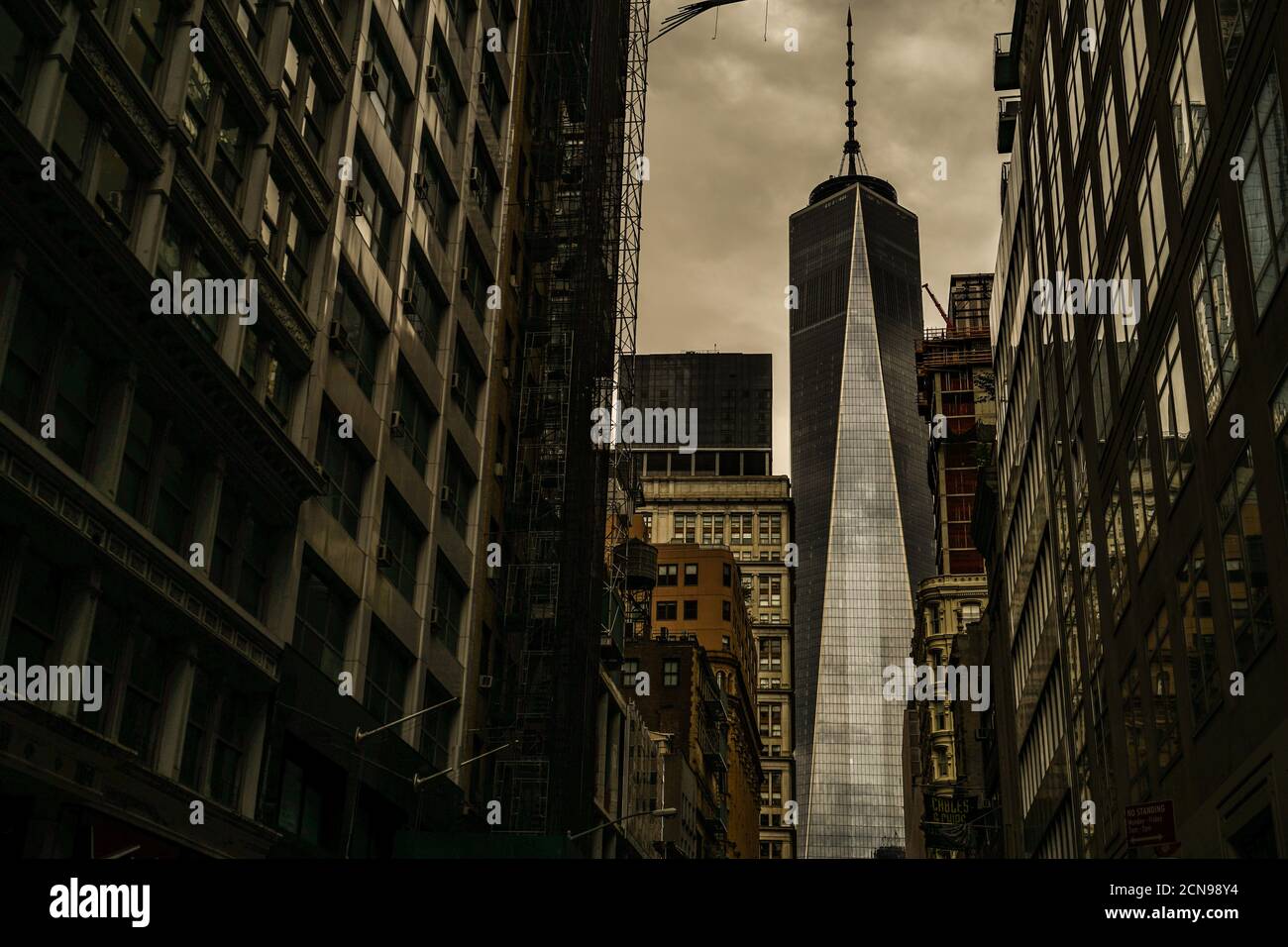 Straßen von New York Lower Manhattan Stockfoto