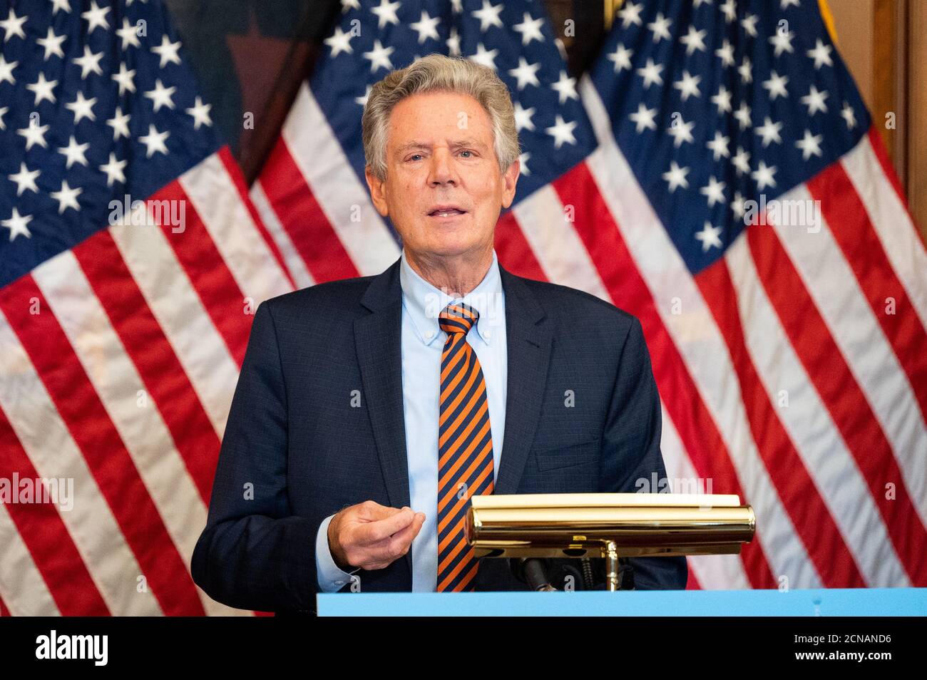 Washington, Usa. September 2020. Der US-Repräsentant Frank Pallone (D-NJ) spricht auf einer Pressekonferenz im Rayburn Room des US-Kapitols. Kredit: SOPA Images Limited/Alamy Live Nachrichten Stockfoto