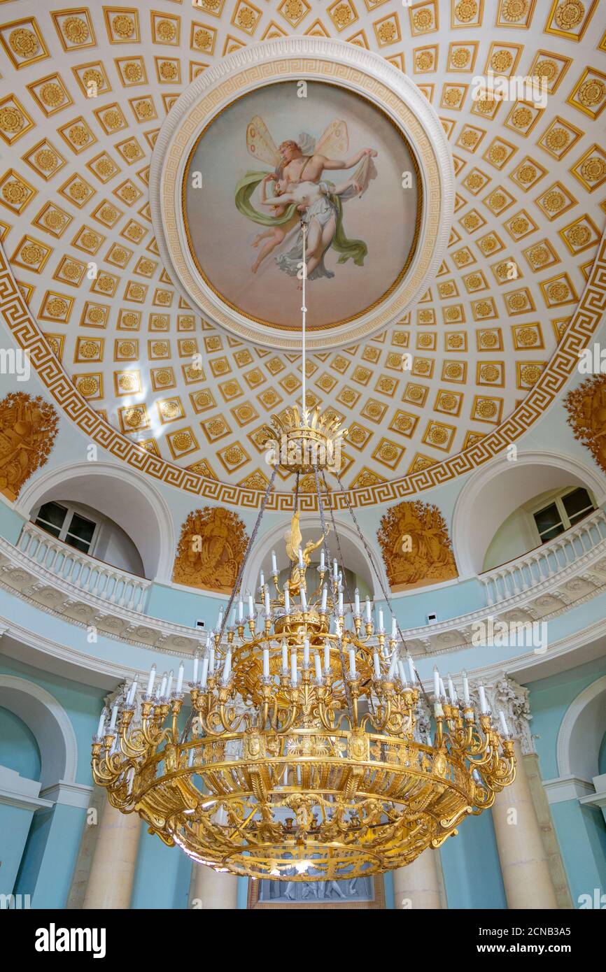 Das Innere des architektonischen Ensembles im Park Archangelskoje. Krasnogorsk, Russland Stockfoto
