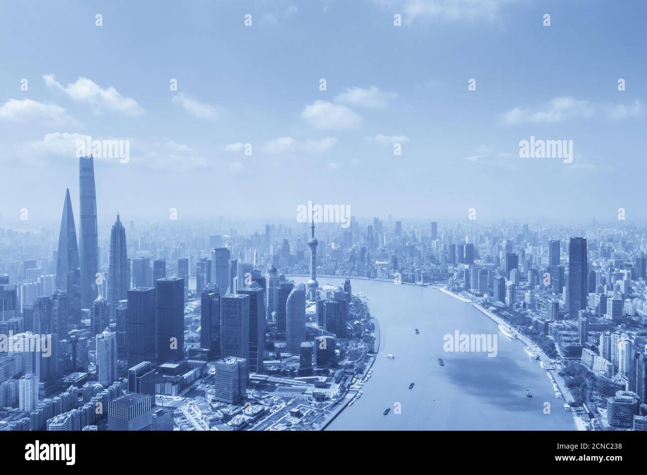 Luftaufnahme von Shanghai Stadtbild Stockfoto
