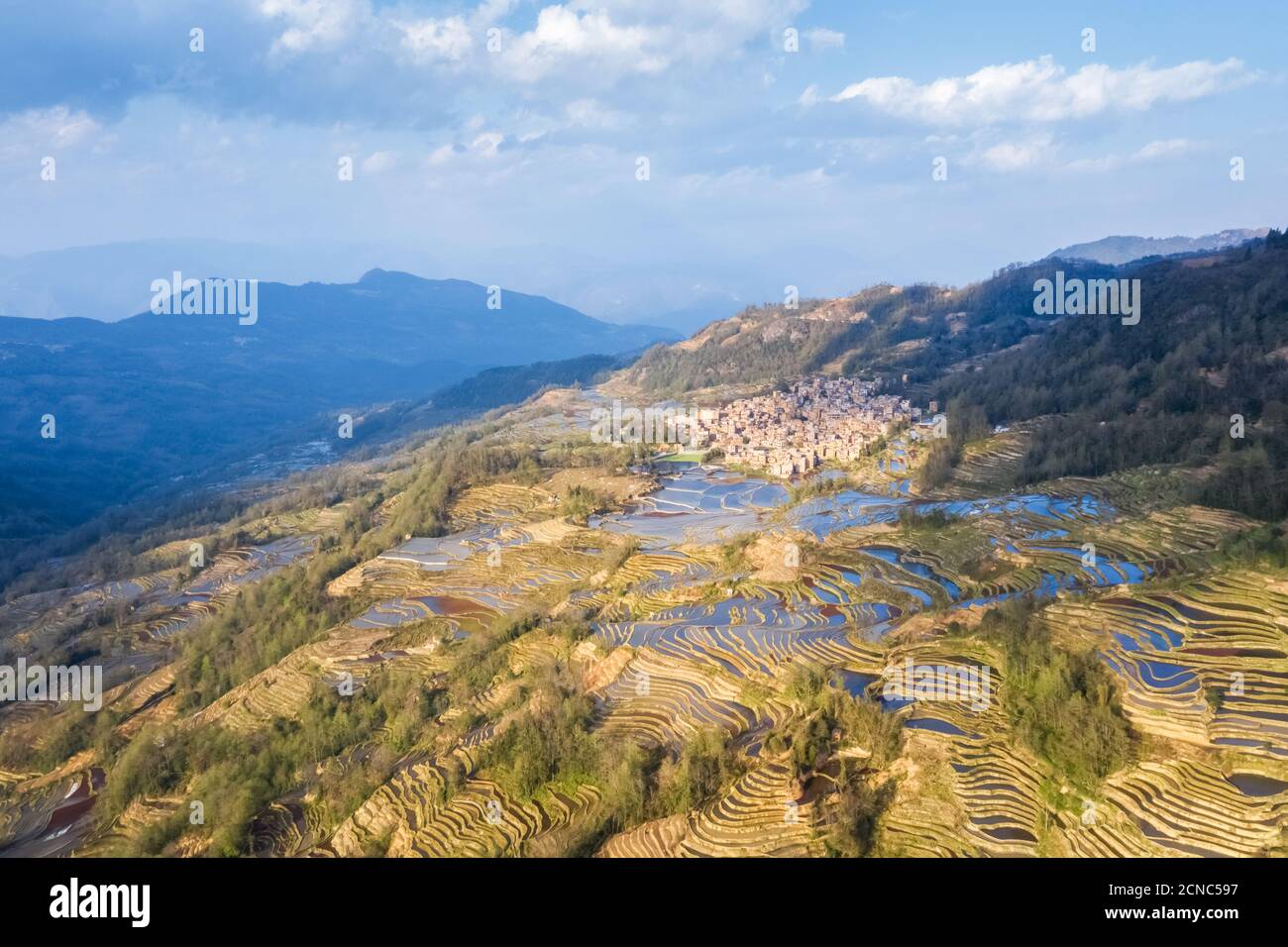 Yuanyang Hani Terrasse Stockfoto