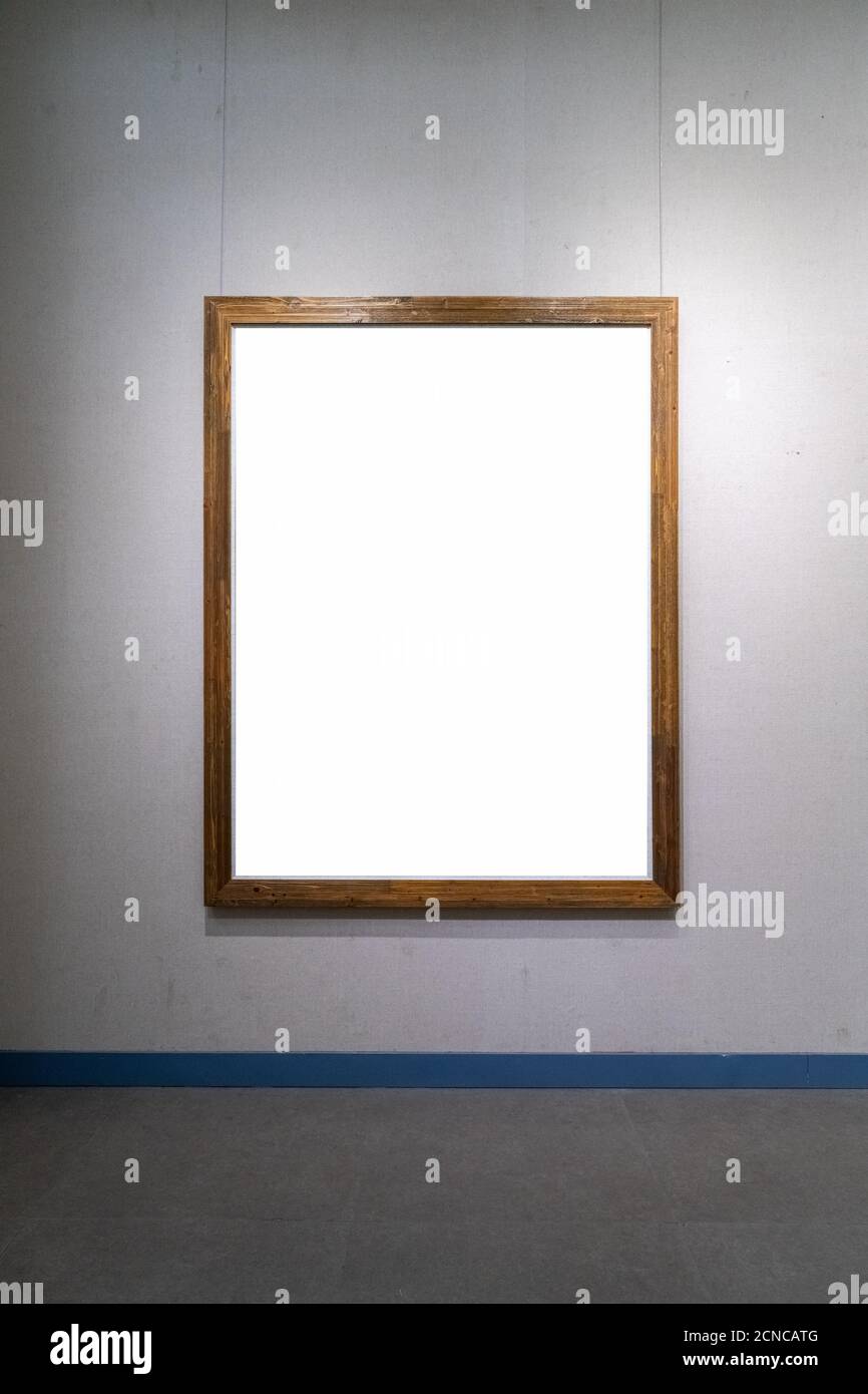 Holzbildrahmen isoliert Stockfoto