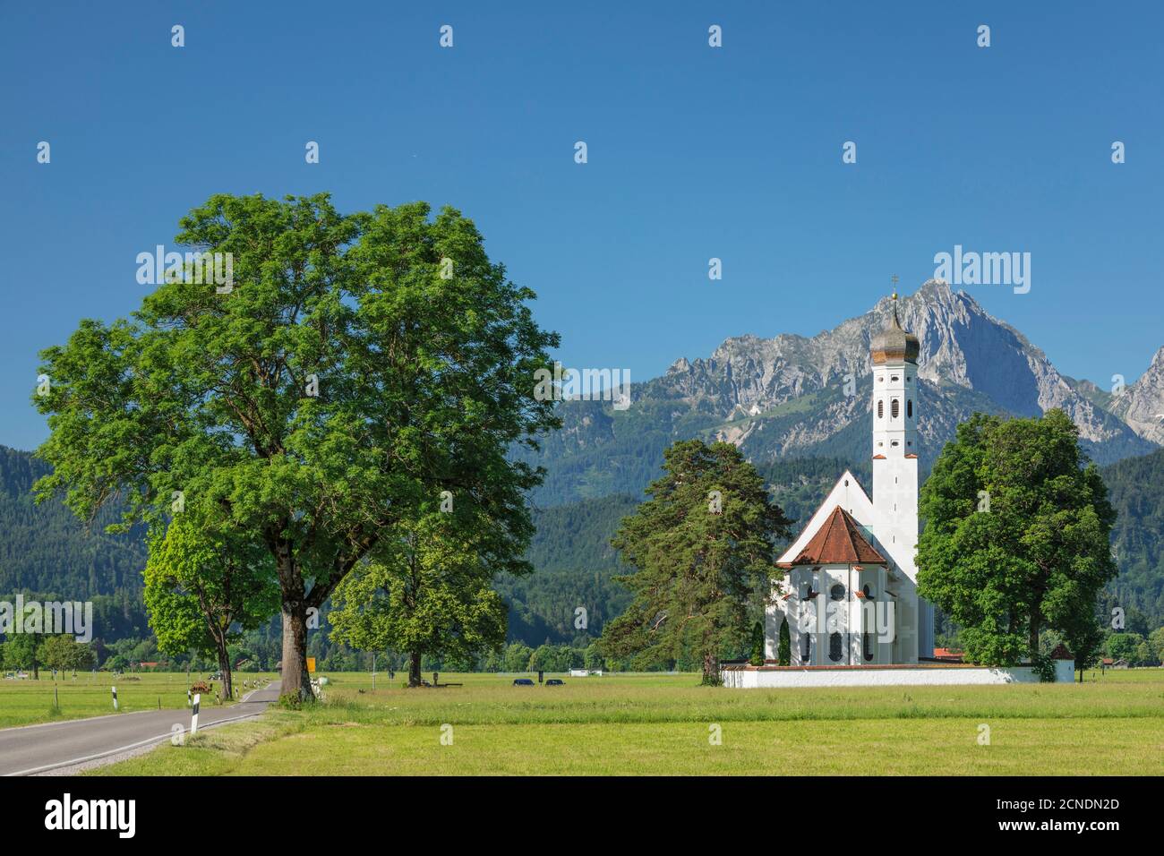 Wallfahrtskirche St. Coloman, Schwangau, Allgau, Schwaben, Bayern, Deutschland, Europa Stockfoto