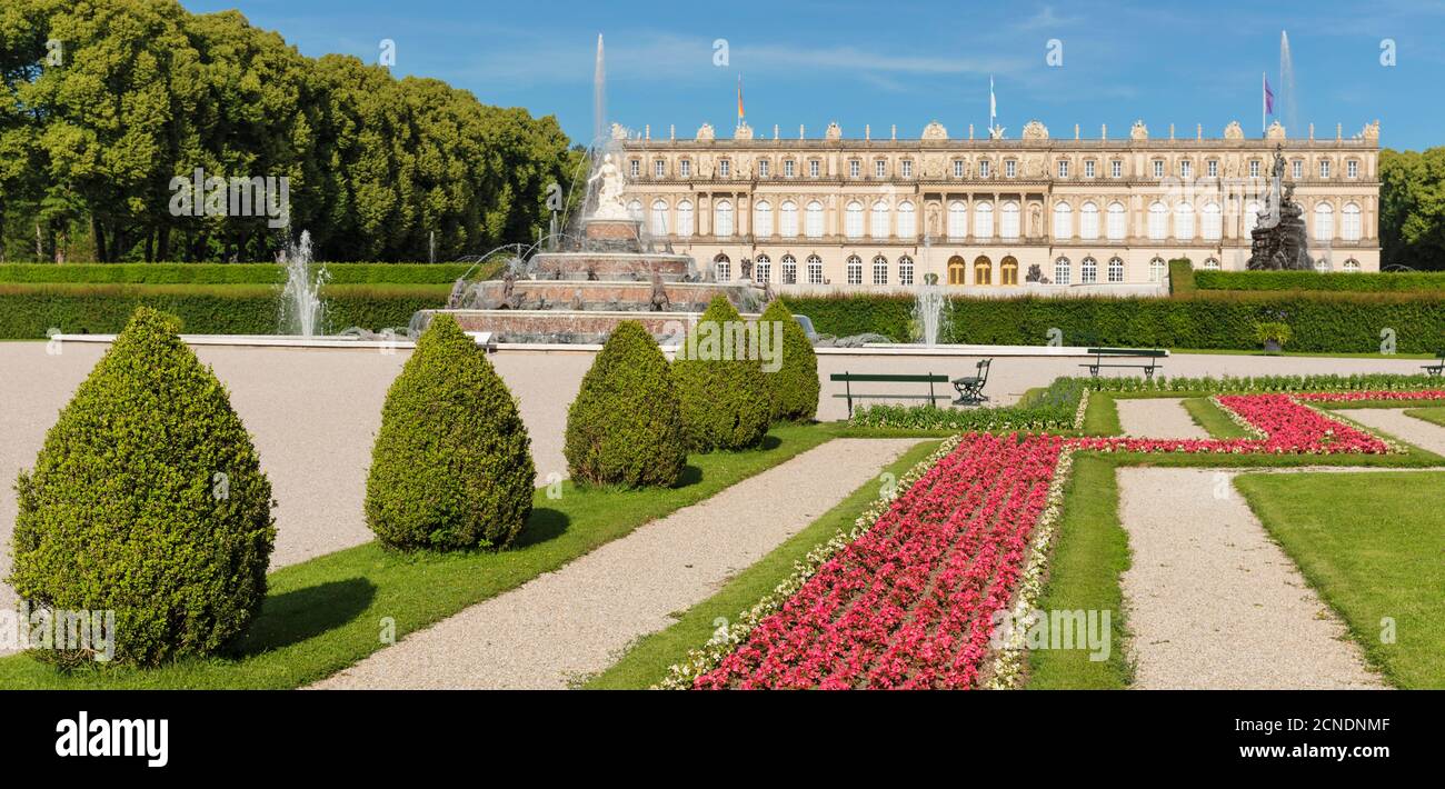 Schloss Herrenchiemsee, Herreninsel im Chiemsee, Oberbayern, Deutschland, Europa Stockfoto