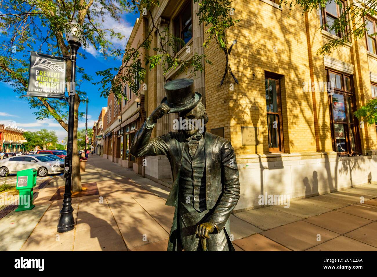 Statue von George Washington in der Innenstadt von Rapid City, South Dakota, Vereinigte Staaten von Amerika Stockfoto