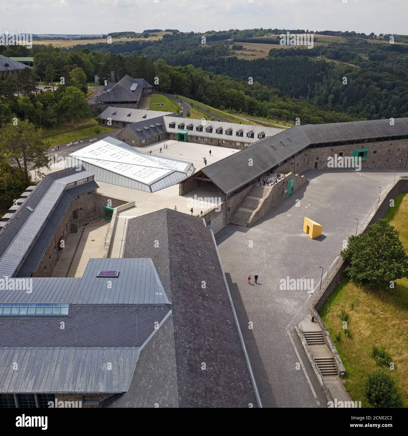 Luftaufnahme der ehemaligen NS-Ordensburg Vogelsang, heute Vogelsang ip, Schleiden, Deutschland, Europa Stockfoto