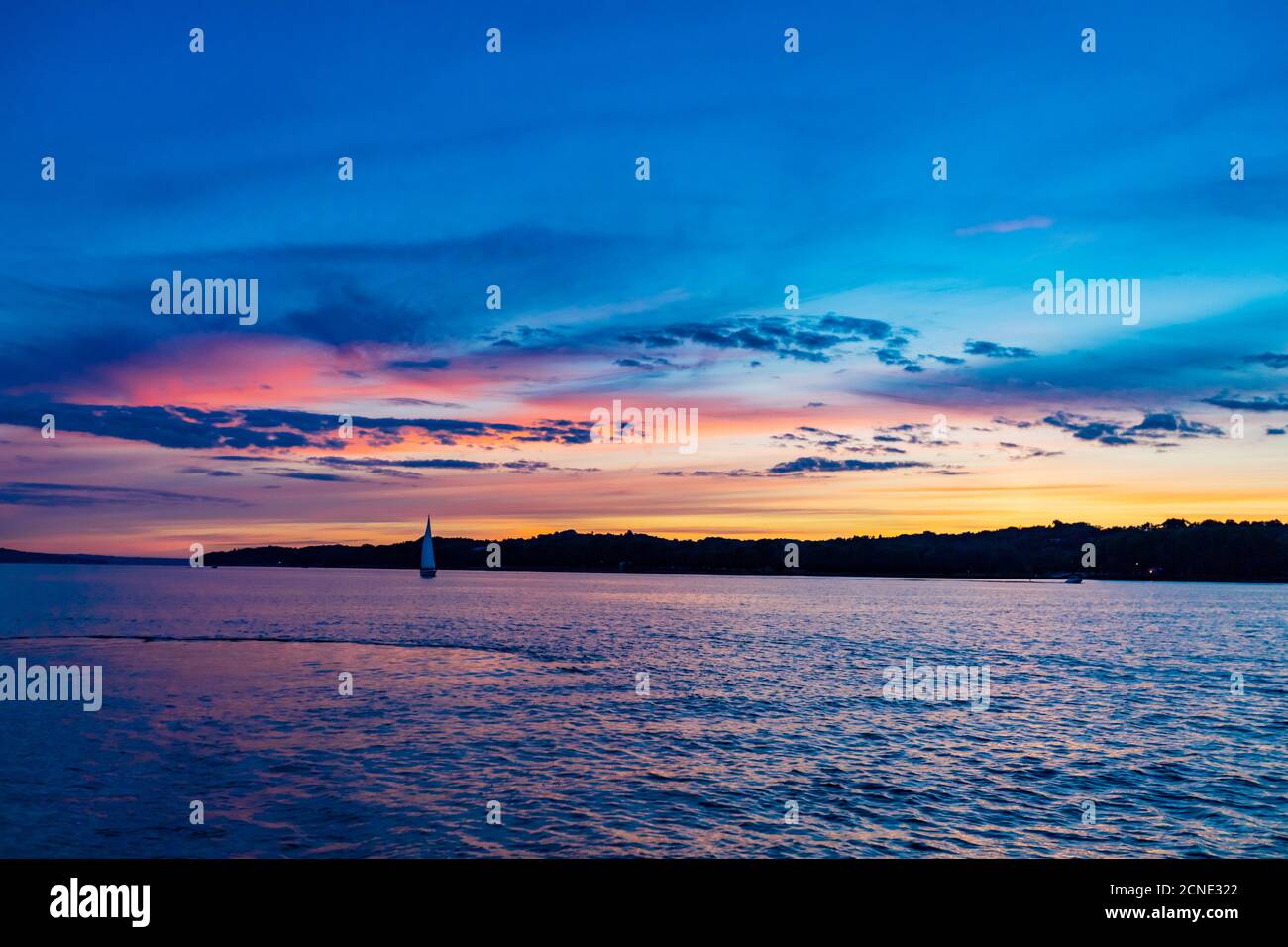 Ein atemberaubender Blick auf den Yellowstone River, North Dakota, USA Stockfoto