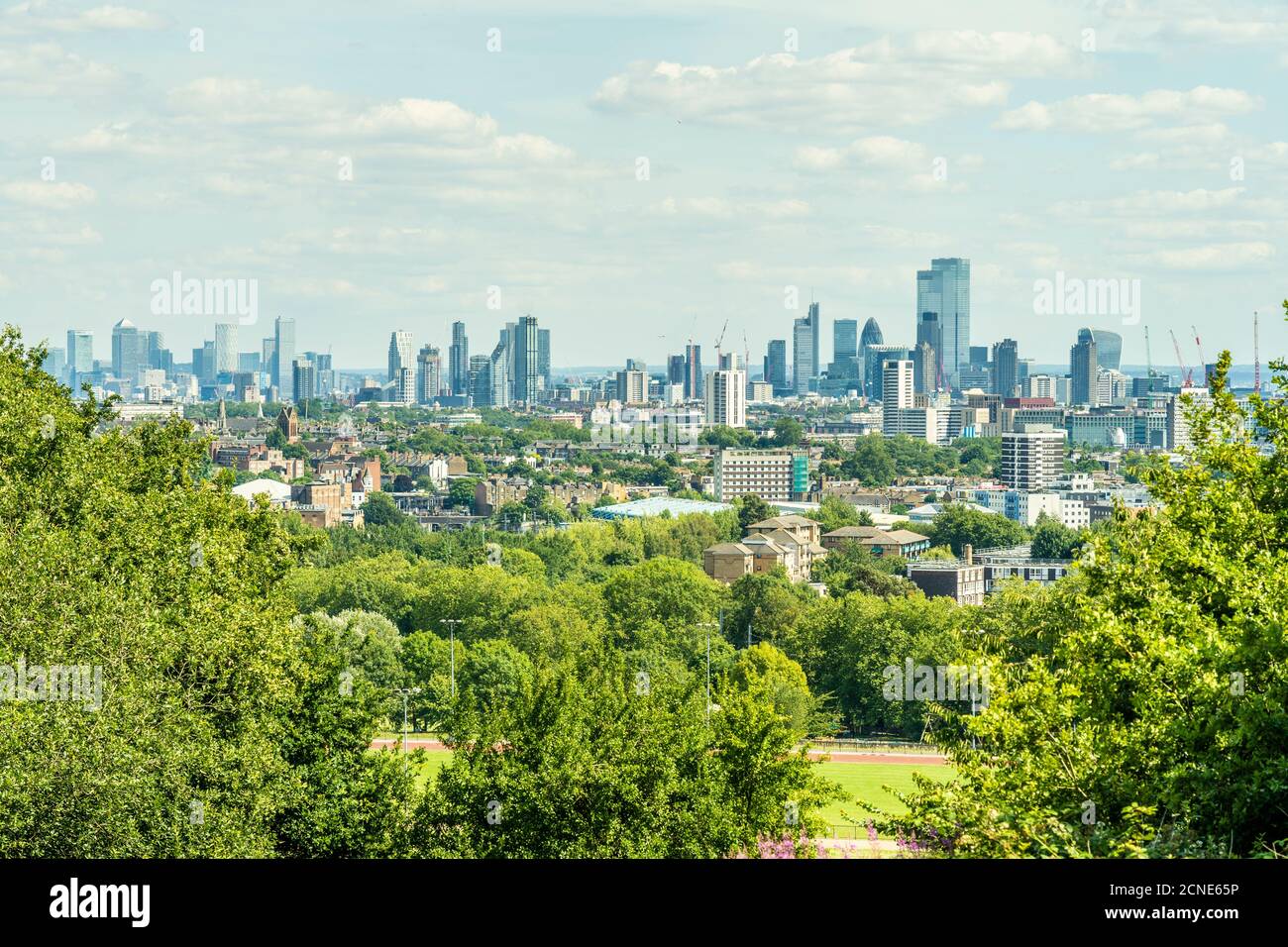 Der Blick von Primrose Hill, London, England, Großbritannien, Europa Stockfoto