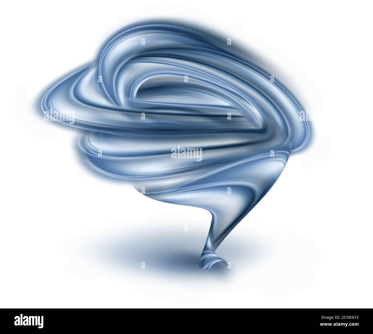 Abstrakter blauer Tornado Stockfoto