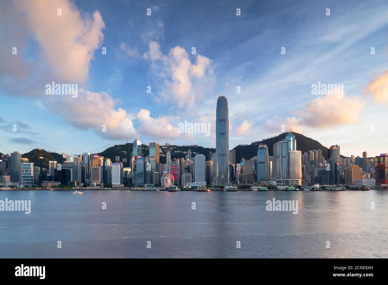 Skyline von Hong Kong Island, Hongkong, China, Asien Stockfoto