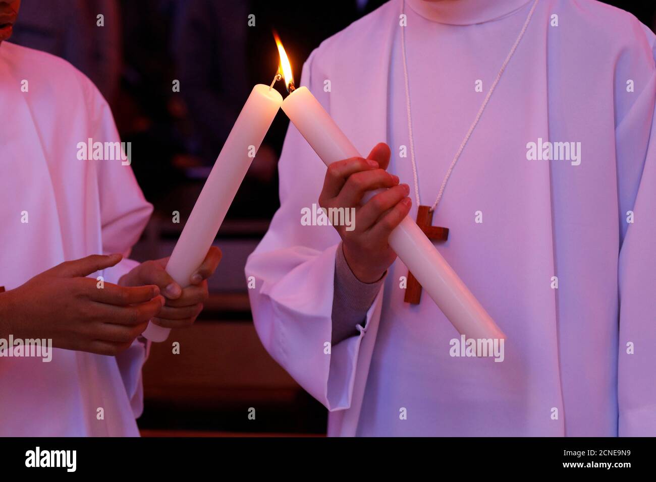 Beruf des Glaubens in St. Jacques Kirche, Montrouge, Frankreich, Europa Stockfoto
