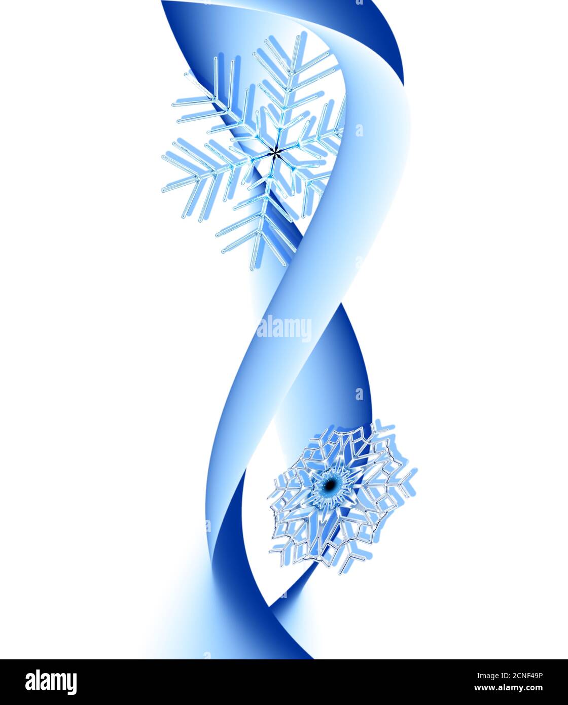 Winter Hintergrund mit Schneeflocken Stockfoto