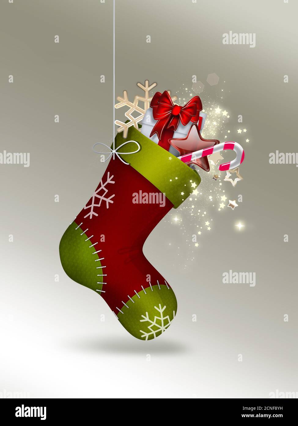 Weihnachten Socke Stockfoto