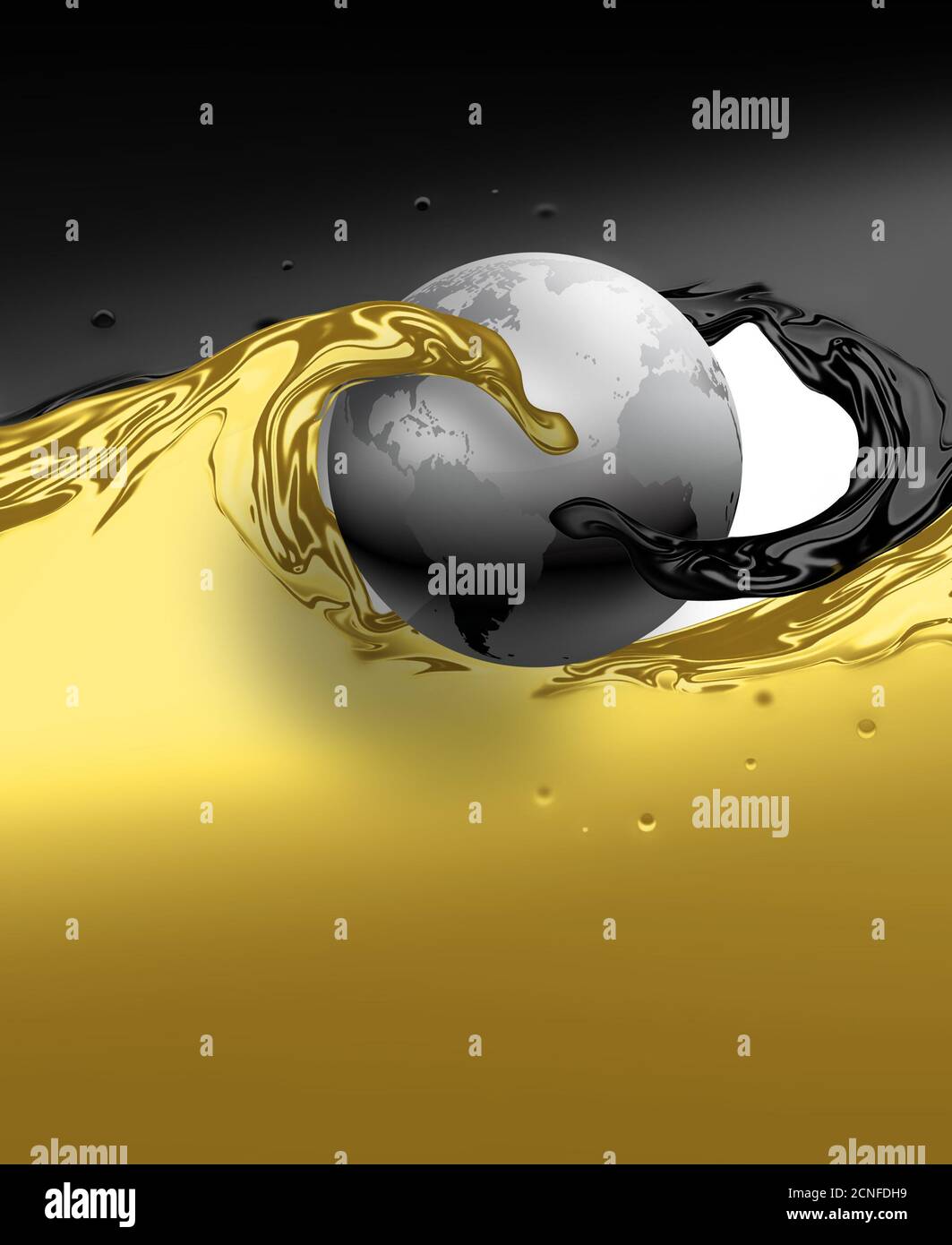 Globales Öl Stockfoto