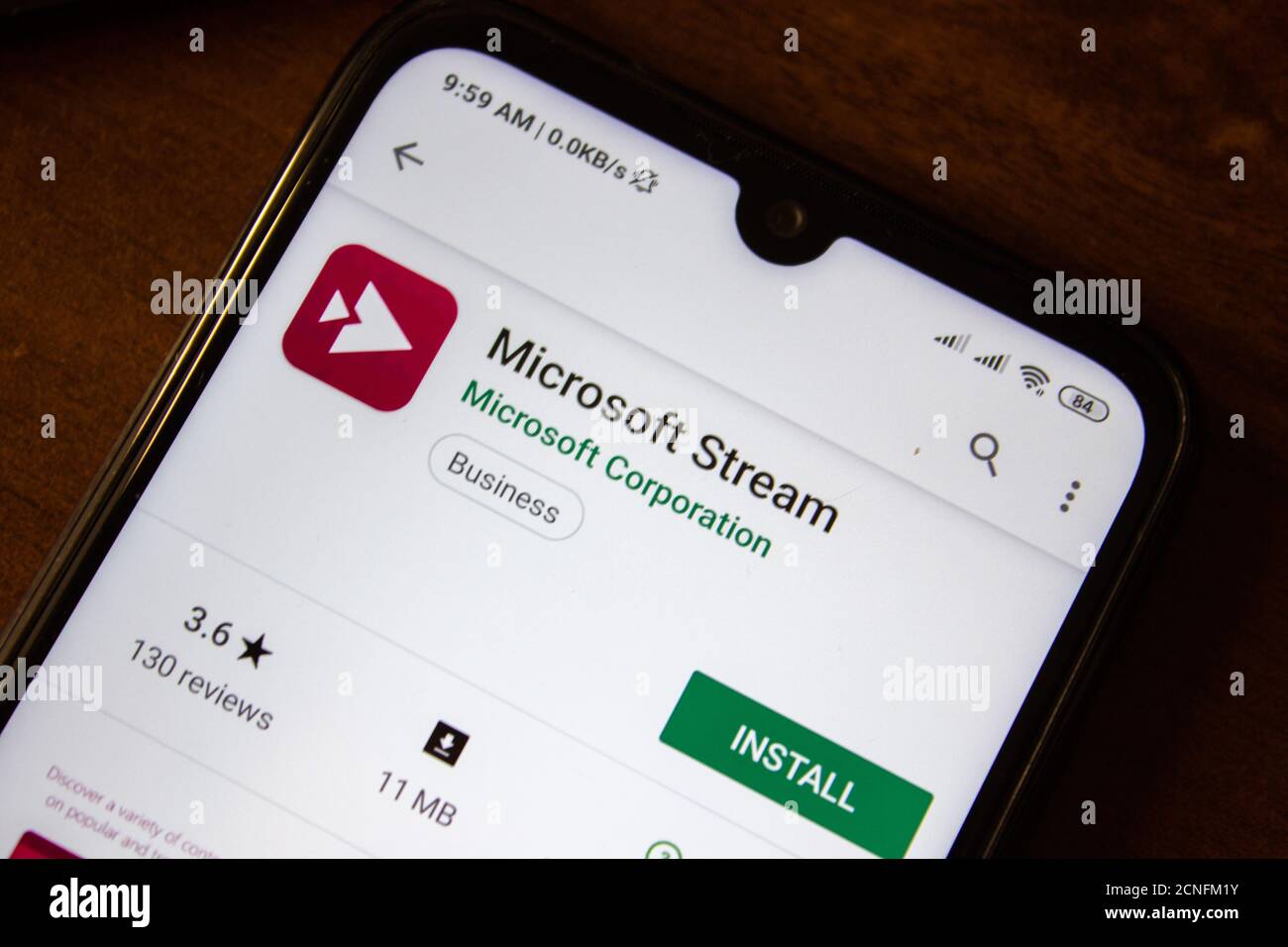 Ivanovsk, Russland - 07. Juli 2019: Microsoft Stream App auf dem Display des Smartphones oder Tablet Stockfoto