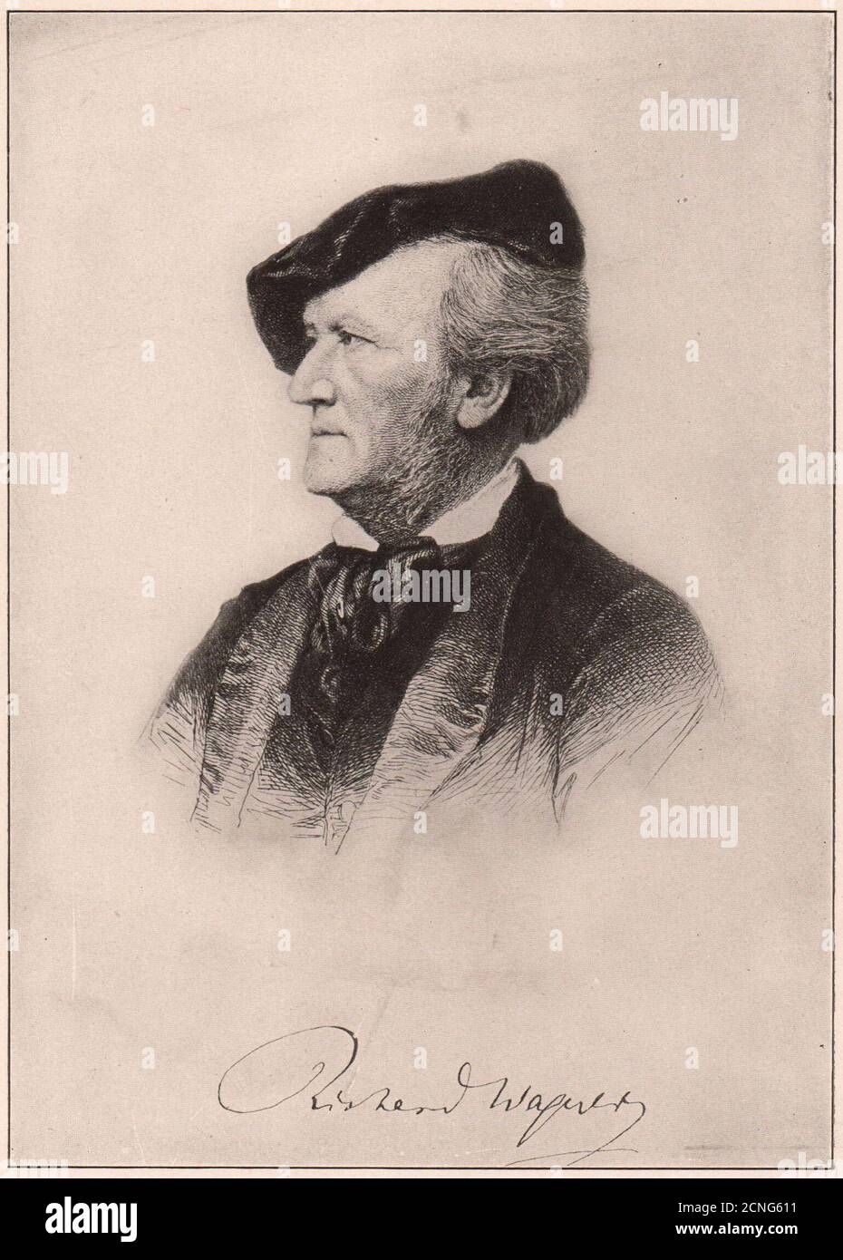 Richard Wagner. Deutschland 1903 altes antikes Vintage Druckbild Stockfoto