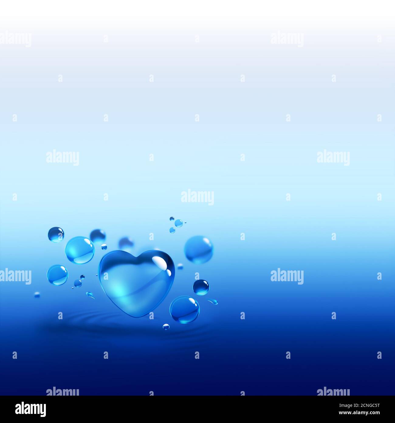 blauen Wassertropfen Stockfoto