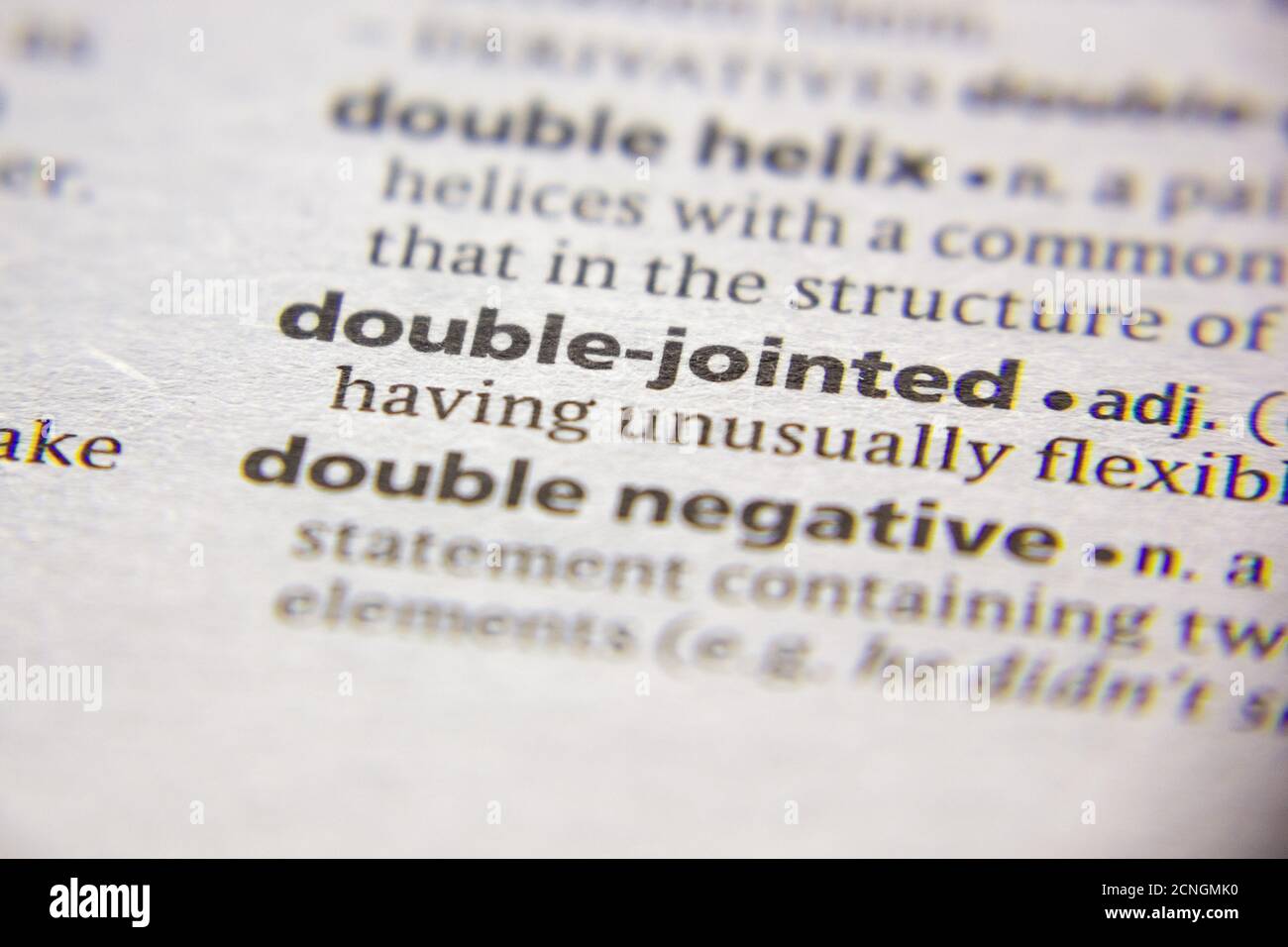 Wort oder Phrase in einem Wörterbuch doppelt verbunden Stockfoto