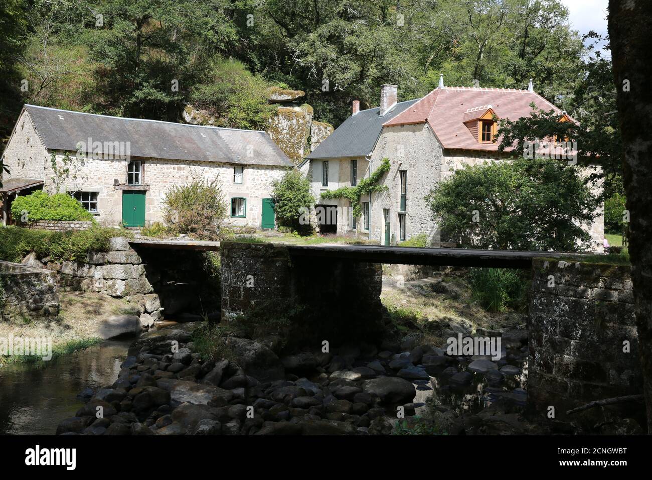 Vallée de la Sedelle, Crozant, Creuse, Mittelfrankreich, Europa Stockfoto