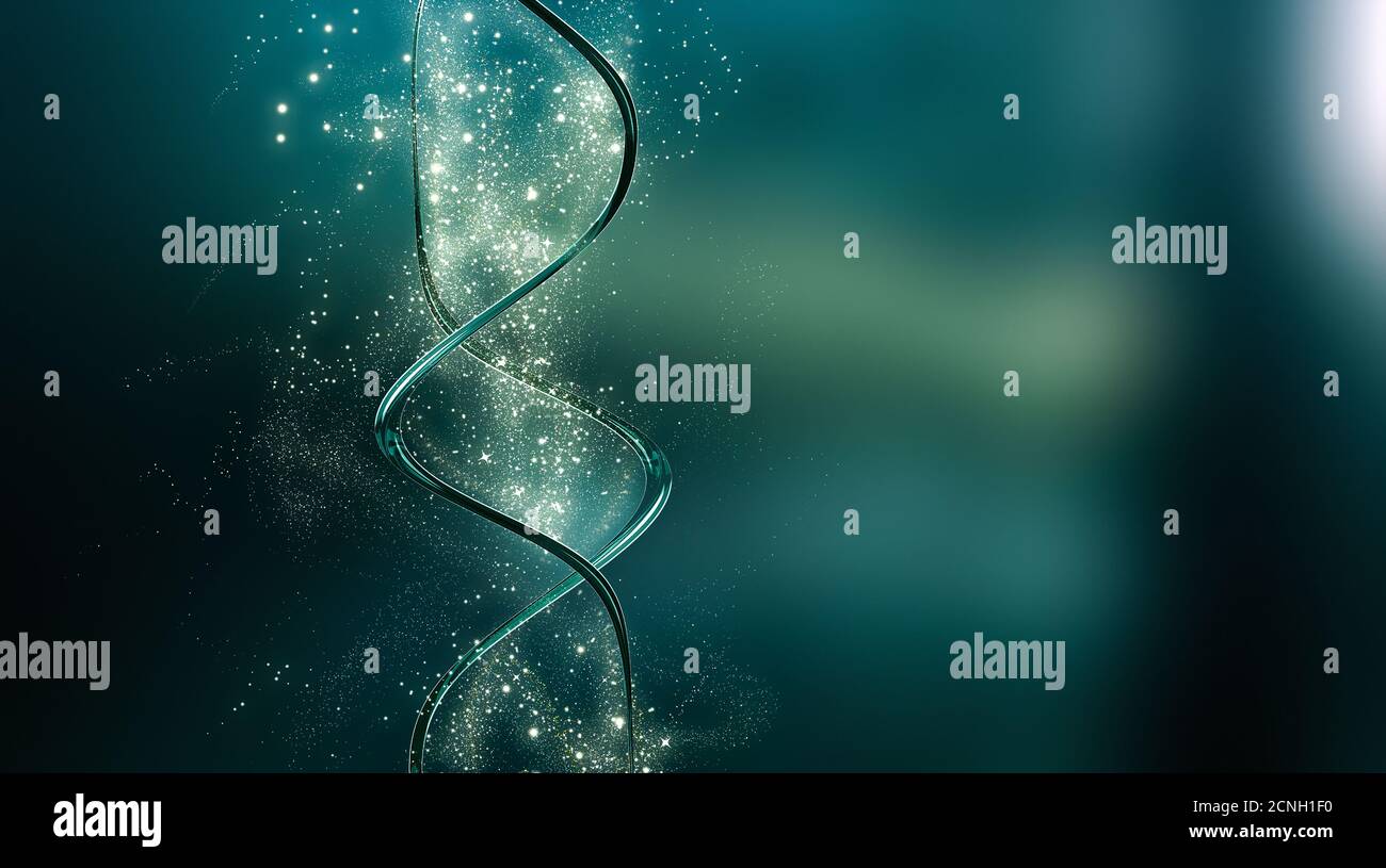 Abstrakte 3D-dna-Stränge Stockfoto