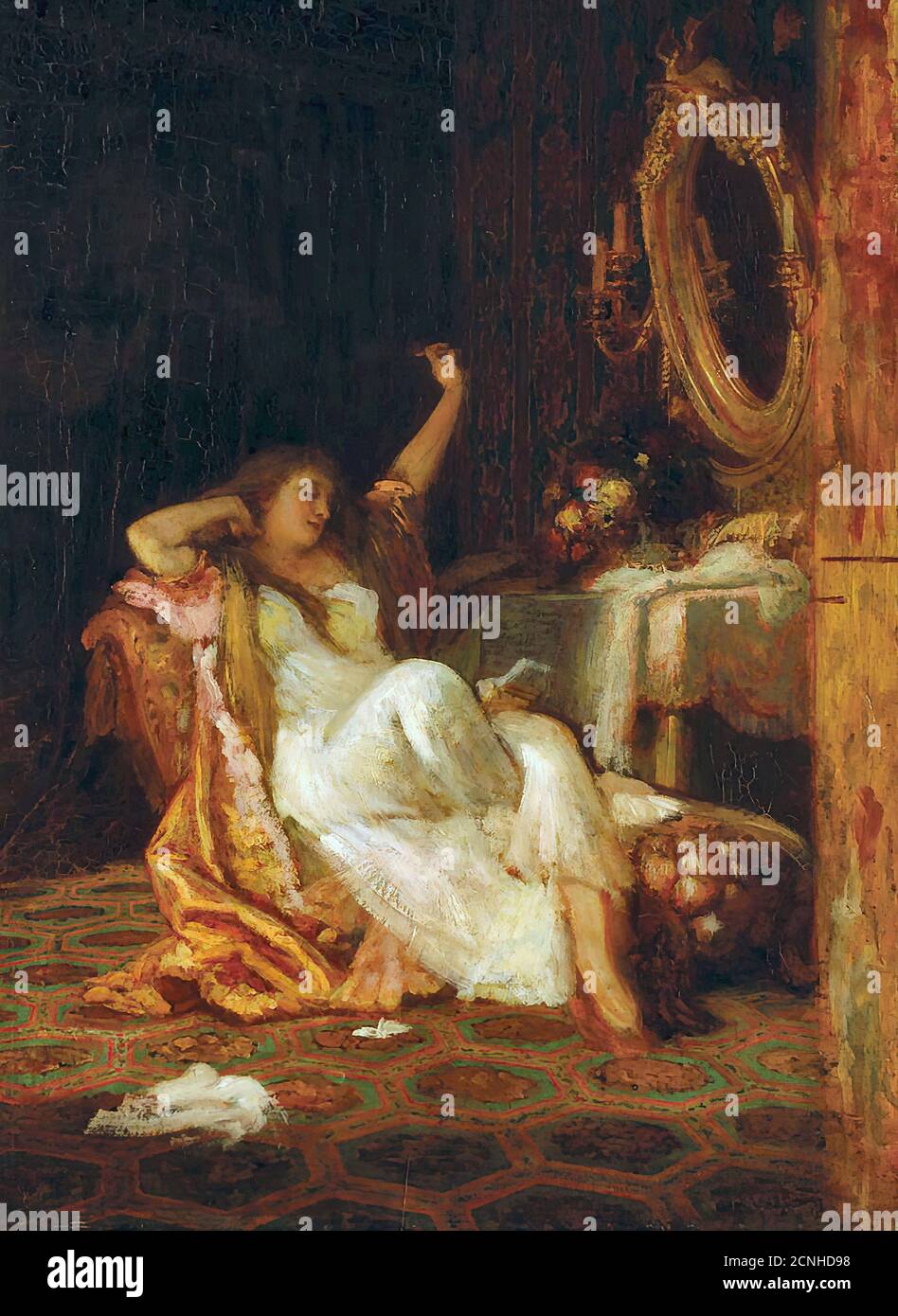 Székely Bertalan - Woman Stretching - Ungarische Schule - 19 Jahrhundert Stockfoto